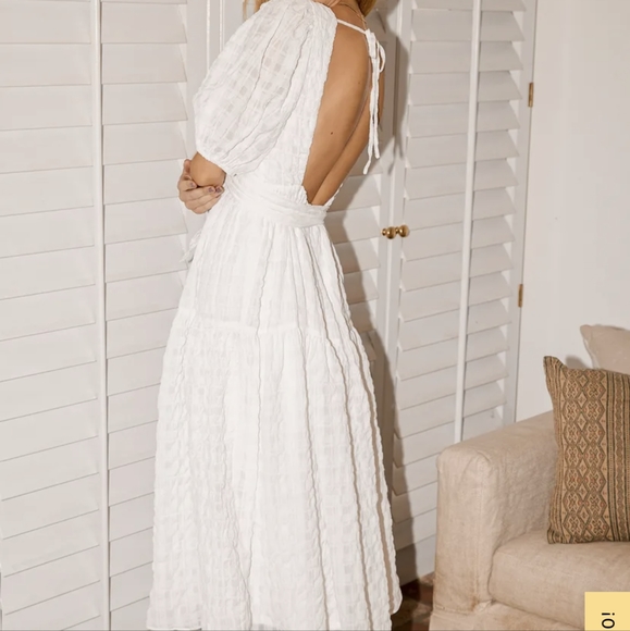 Lulu's White Maxi Dress - Picture 4 of 7